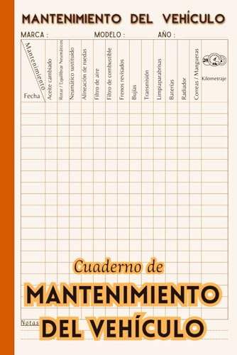 Cuaderno de Mantenimiento del Vehículo: Diario de Reparación de Automóviles | Libro Simple de Reparación y Mantenimiento de Vehículos Para Registrar Información Sobre Procedimientos de Mantenimiento.