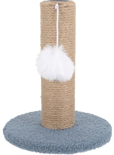 Vanzack Rascador para Gatos PequeñOs Poste De CartóN con Base Estable Y Bola De Peluche para Juego Y Descanso Interior 8.9X7.1X7.1 Pulgadas
