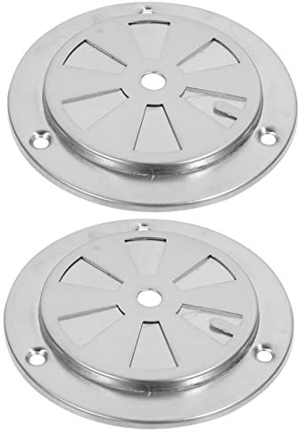 OKUMEYR 2 Stück Edelstahl Ofen Belüftungsrost Ventil Wärmeableitung Trockenofen Ersatzteil Rund Silber Für Backofen Und Thermostatkasten
