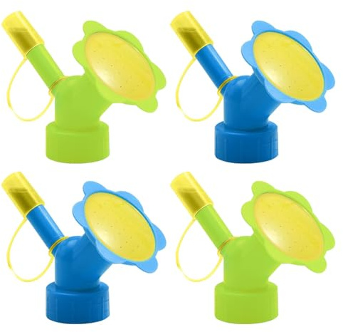ZSMJAER Gießaufsätze für Flaschen 4 Stück, Ersatzbrause für Gießkannen, Gießaufsatz Flasche, Tropfbewässerung Flasche, Bewässern Spike Sprinkler Geeignet für Heimgärtner Samen Sämling Garten