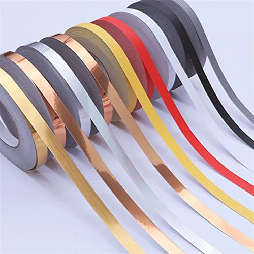 GQQGSHOP 25m Selbstklebende Bordüre Tapete, wasserdichte Tapete Bordüre Dekoration, Türrahmen Wandkantenschutz Home Wanddekoration for Wohnzimmer Badezimmer Küche Fliesen(Mirror Rose Gold,W: 3cm)