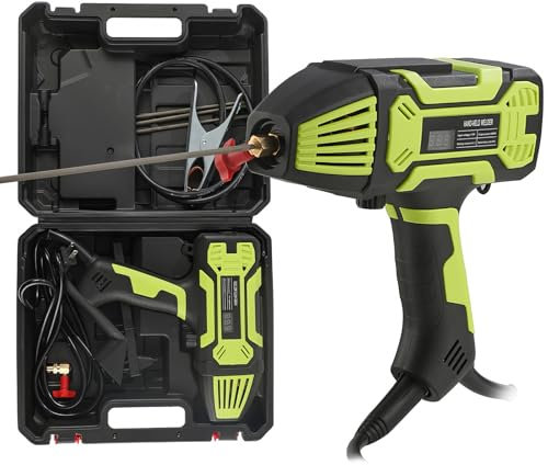 HYQNG Portable Welding Machine Handheld 20-200A ARC Stick Welder Gun with Current Adjustment, Digital Display IGBT Inverter with Welding Tool Set for 1/16-1/8 Welding Rod yellow
