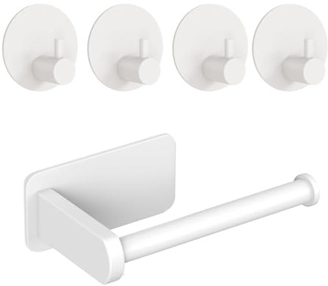 Toilettenpapierhalter Ohne Bohren Selbstklebend Klopapierhalter Edelstahl Klorollenhalter Mit 4 Klebehaken Extra Stark Wc Halter Rollenhalter Toilettenpapier Halterung Für Badzimmer Toilette Weiß