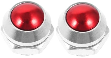 Hemobllo Pressure Cooker Safety Valve 2pcs Red Flat 14mm Universal Metal Steam Relief Valve Replacement Parts for Pressure Cookers Accessories