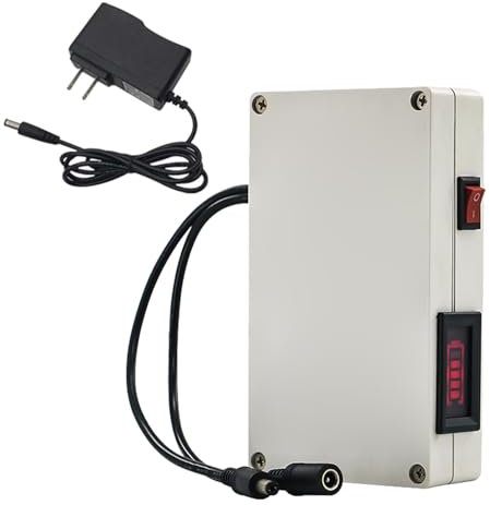 SSCYHT Batería de Iones de Litio 12 V y 10 Ah Batería Recargable 12 V Baterías de Litio para concentrador de oxígeno con Cargador para Kit Motor 120 W como máximo,12v10ah with Charger
