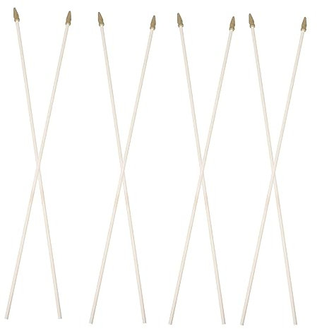 HEMOTON 10pezzi Bastoncini in Legno Per Bandiera Pennoni Palmari Fatti Mano Aste Per Lavoretti e Eventi Sportivi Resistenti e Leggeri Per Bandiere Varie