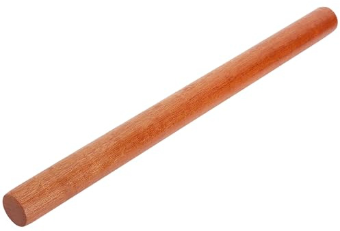 SEUICYNE 1 Stück Nudelholz, 40x3cm Französisches Teigroller zum Backen, Professionelles Sapele Nudelholz aus Massivem, Backzubehör Rolling Pin, Nudelhölzer Teigrolle für Teig Gebäck Brot Pizza Kekse