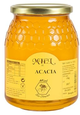 Miel de Acacia, pura de Abeja. 100% Natural. Producto Artesano de Cosecha Propia. Sabor dulce. Deliciosa Miel, color muy claro, blanco, envase 500 grs.