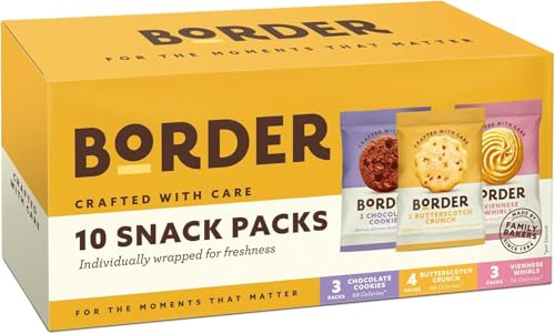 Border On The Go Snack Packs 260g – Individually Wrapped Biscuits & Cookies Selection, Perfect for Lunchboxes, Office Snacks & Travel