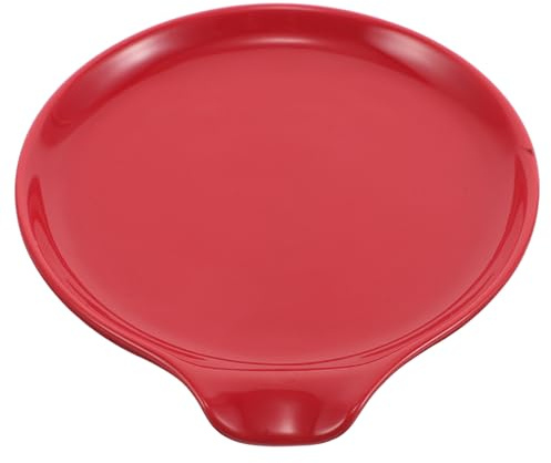 TOPBATHY Porte-Cuillère en Céramique Rouge Résistant à la Chaleur Support de Cuillère à Café et Thé Accessoire Cuisine Polyvalent pour Plaque de Cuisson Repose-Cuillère Pratique pour