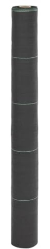 Frdhee Protection hivernale pour plantes, toile anti-mauvaises herbes, noire, 1 x 150 m, PP, couverture de plate-bande surélevée pour jardin, plate-bande surélevée, allée, etc