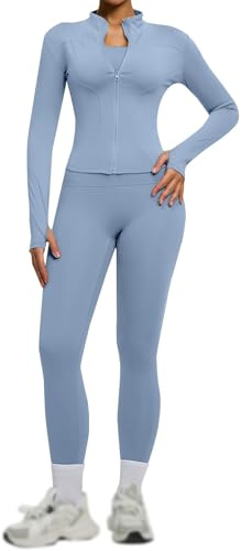 Conjunto Deportivo Mujer 2 Piezas Leggins y Top Yoga Conjunto Chandal Verano Secado Rápido Ropa Deportiva Dos Piezas Abrigo y Leggings 3D Anticeluliticos Cintura Alta Conjuntos Deportivos Gimnasio