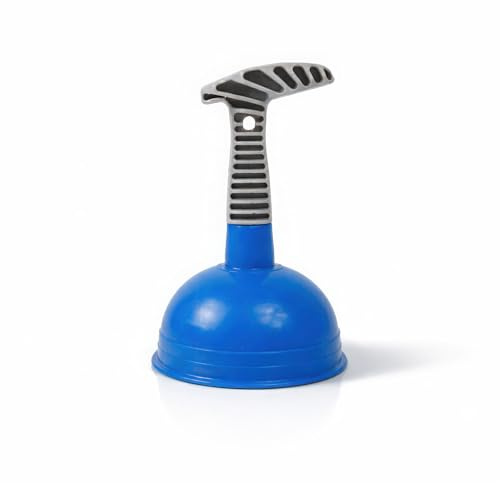 Desatascador con Mango Ergonomico de Polipropileno PP Ventosa 12 cm Alta Succion para Fregadero Lavabo Ducha Tuberias Bano Cocina Herramienta Fontaneria Azul Compacto Resistente y Ligero Manual