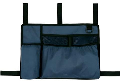 Tressify armstödsväska för rullstol, mobilitetshjälp sidoorganisatör, 40 cm bred rullstolsväska, flera fickor polyester, praktisk förvaringslösning för mobilitetsskoter