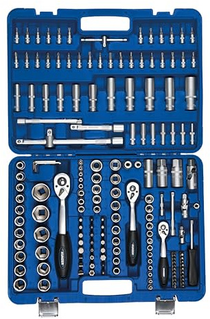 Kunzer 7SS172 Steckschlüsselsatz-Set 172-teilig, CrMo-Stahl, Koffer, Ratsch | Umschaltknarre, Steckschlüssel, Bitsatz, Knarren-Kasten, Hebel-Umschaltknarren, Innensechskant, Innensechsrund