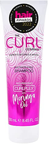 The Curl Company Sulphate-Free Shampoo (250 ml) - Gentle to Curls and Scalp, Perfect for Curls, Kinks, Coils and Waves Professionally formulated with Curplex & Nourishing Moringa Oil.