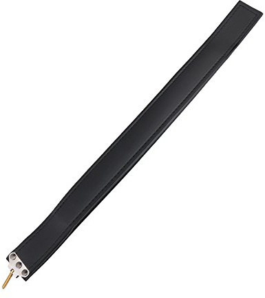 Yibuy 59.5x4.2x0.6cm Black Padded Bass Left-handed Straps 120 Accordion Bass Strap Leather Belts w/Hardware