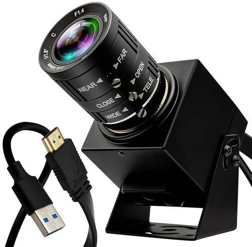 ELP 60fps HDMI USB Kamera 4K Hochgeschwindigkeits USB3.0 HDMI Simultanausgabe PC Kamer 3,6-10mm 3 Fach manuelles Zoomobjektiv Nahaufnahmekamera für Computer TV Projektor Monitor 4K