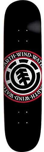 Element Elemental Seal Skateboard Deck -8.0 Black Deck ONLY - (Bundled with Free 1'' Hardware Set)