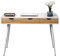 sogesfurniture Schreibtisch mit 3 Schubladen, Moderner Computertisch Bürotisch Arbeitstisch PC Laptop Tisch mit 4 Metallbeine in Weiß, 110 * 50 * 78cm, BHEU-GCBG1016