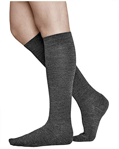 vitsocks Calcetines Lana MERINO Invierno Largos Hasta la Rodilla Mujer Calientes Cómodos, gris, 39-42