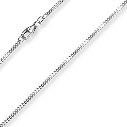 1,5mm Panzerkette Kette Collier aus 585 Gold Weißgold Halsschmuck 38cm