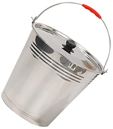 BESTonZON Metall EIS Eimer Eimer Mit Deckel Edelstahl Milch Kann Lagerung Eimer Bin Für Bier Getränke 22CM