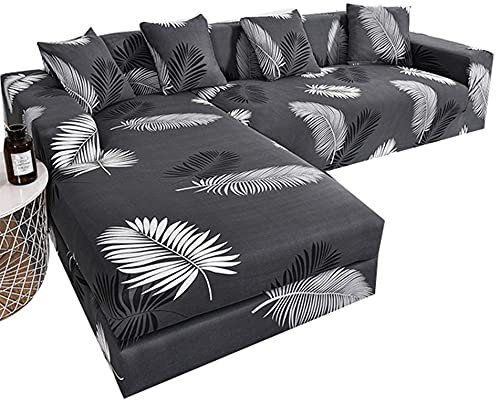 VEAI Sofabezug Sofahusse L Form Sofaüberwurf Stretch 1/2/3/4 Sitzer Couchbezug Ecksofa Überzug（L-förmiges Ecksofa Sofa überzug sollte Zwei kaufen） (Color : E, Size : 3-Sitzer (190-230 cm))