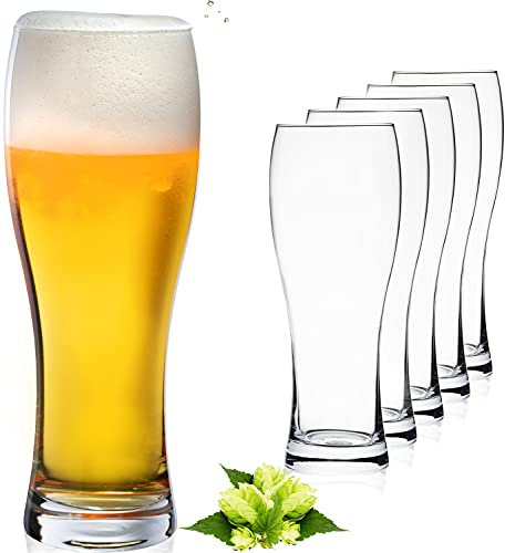 PLATINUX Juego de 6 vasos de cerveza clásicos de 500 ml (máx. 660 ml)
