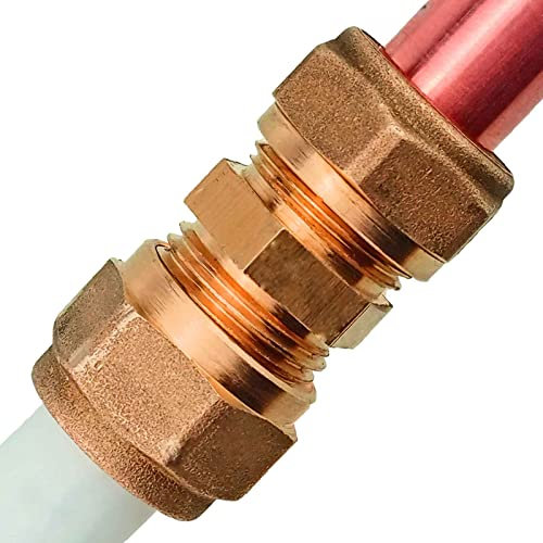 Kupplung Übergang Adapter mit Klemmring Verschraubung für Kupferrohr Aussendurchmesser 18 mm auf Mehrschicht Aluminium Verbund Rohr Außendurchmesser 20 x 2,0 mm Schraub Fitting