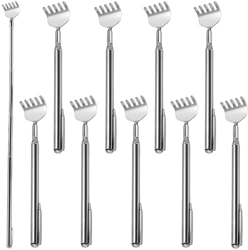 10pcs Rascador de Espalda Extensible, Rascador de Espalda Portátil Rascador de Espalda para Hombres Rascador de Cabeza Rascadores de Espalda para Adultos Rascador de Espalda de Metal