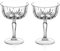 DIAMANTE Dorchester Champagne Prosecco Coupe Champagne Saucer Cocktail Saucer Glass Dessert Bowl - Made from Premium Lead Free Crystal - Set of 2