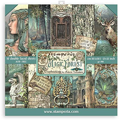 Scrapbooking Pad 10 Sheets CM 30.5x30.5 (12 X12) - Magic Forest
