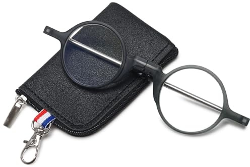 VEVESMUNDO Blaulichtfilter Faltbare Lesebrillen Anti Blaulicht Zusammenklappbar Kompakt Mini Lesehilfe Brillen mit Etui