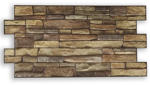 Grace Baltic 3D Wall Panels for Interior Wall Decoration, Non Adhesive Thin and Flexible PVC Panels, Interior Wall Decoration Tattoos, 3D PVC Material (34 Pieces / 16.66 m²)