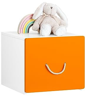 SoBuy KMB74-W Kinder Spielzeugtruhe Spielzeugkiste mit Deckel Aufbewahrungsbox Kinder Spielzeugbox Spielzeug Aufbewahrung Kinder BHT ca. 40x35x40cm