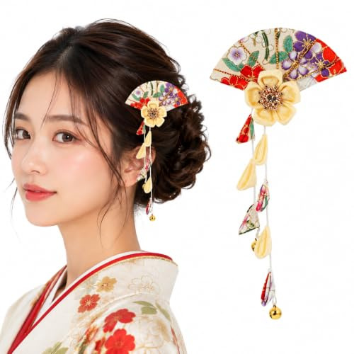 FOMIYES 1pieza Tassel Kanzashi Clip Para Pelo Japonés Accesorio De Kimono Para Mujeres Ornamento De Flores De Cerezo Para Yukata Y Vestidos Tradicionales
