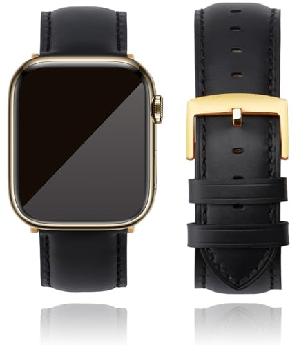 CORROPELLE Bracelet Cuir Compatible avec Apple Watch 49mm 46mm 45mm 44mm 42mm 41mm 40mm 38mm, Bracelets Montre Cuir Véritable Remplacement pour iWatch Series 11 10 9 8 7 6 5 4 3 2 1 SE3/2/1 Ultra3/2/1