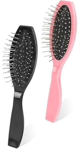 Brosse Demelante Cheveux,2 PCS Brosse Perruque Brosse a Cheveux pour Cheveux Bouclés Lisses Crepus