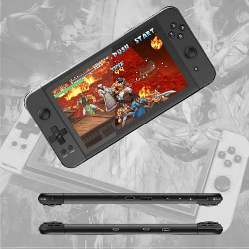 Generic Retro Video Handle Game Console, Portable Handheld Gaming Console, 7 inch HD IPS Screen, X70 Linux System, 64G TF Card, 10+ Edition (Black)