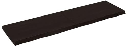 Rlxzsn Schreibtischplatte, Tischplatte 180x50x6 cm Tischplatten Massives Eichenholz mit dunkler Oberfläche Table Top