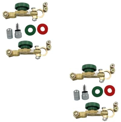 Zerodeko 2 Ensembles de Coupure de Batterie Kit de Bornes de Batterie avec Protections et Accessoires de Connexion Pratique et Facile à Installer pour Déconnexion Sécurisée et Protection de