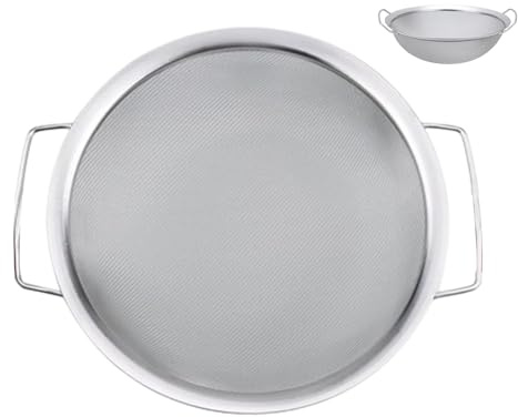 Fine Mesh Paint Strainer | Stainless Steel Paints Filters Strainers | 60 Mesh and Sturdy Handle | Emulsion Honey Funnel Filter for Glaze, Resin, and Paint Projects, Easy to Use, ES