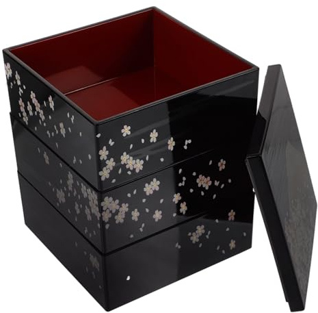 ULTECHNOVO Estuche Bento Japonés Medio Con Diseño Monte Fuji Caja Para Comida Sushi y Snacks Adecuado Para Picnic y Uso Diario Restaurante