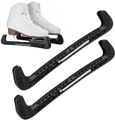 ZORVYN 1 pairs Protege Lame, Réglables Protege Lame Patin à Glace, Protection de Lame de Patinage Antidérapante avec Boucle de Réglage pour Hommes et Femmes