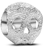 Pandora Moments 794040C00 Mini breloque en Forme de tête de Mort structurée en Argent Sterling avec zircone