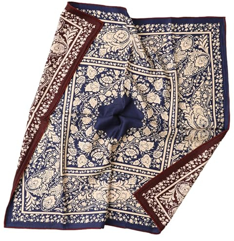 Prettystern dubbelsidig ullscarf 65 cm - dubbelsidig tryckt sidenscarf, unisex bandana för kvinnor män perfekt för vår höst, SW14, 65 cm X 65 cm