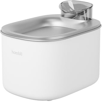 Hombli Trinkbrunnen für Haustiere, 3,5 l, Edelstahl-Napf, leise, Filter | Wasserspender für Hund, Katze, App-Steuerung, kompatibel mit Alexa, Google, niederländische Marke für dein Smart Home