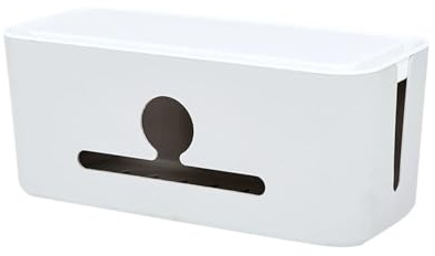 Cable Tidy Box USB Cable Adapter Protector Bin Hide Organizer Big Holder Power Strip Storage Box Electronic Outlet Cord Management Case Charger