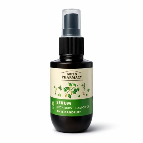 Green Pharmacy Haarserum für Kopfhaut & Haare – Natürliches Pflege Serum mit Kräuterextrakten, Vegan, 98% Natürliche Inhaltsstoffe (Birkenknospen & Rizinusöl)